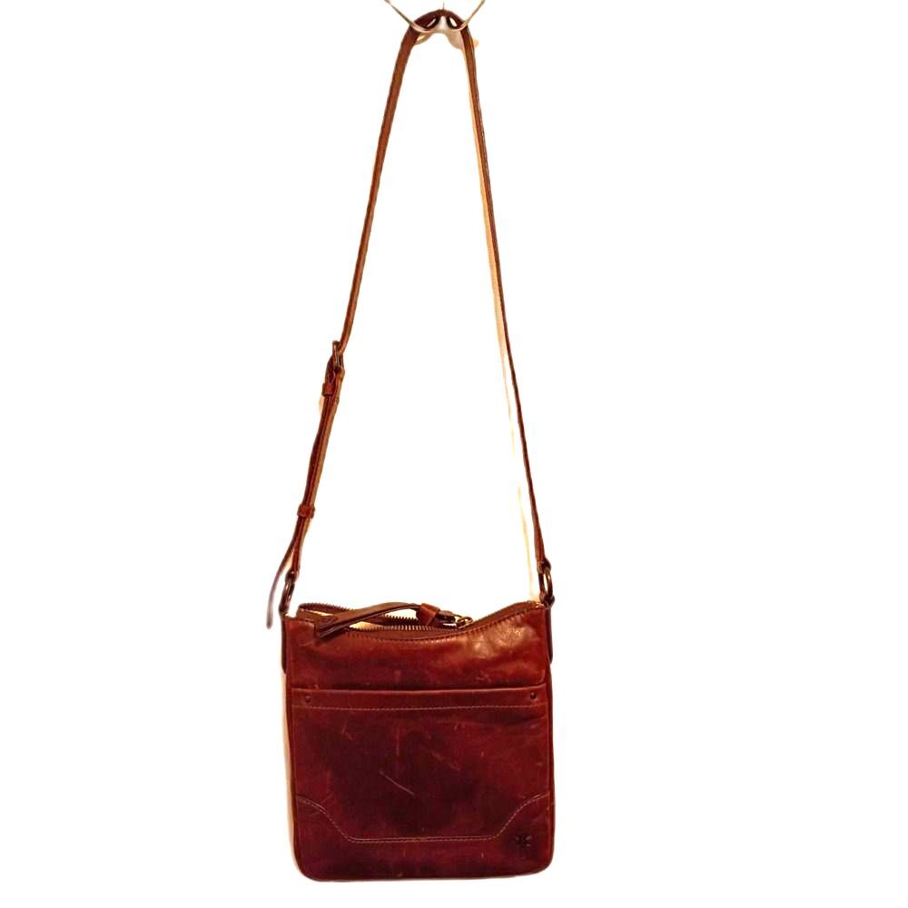FRYE Melissa Swing Pack Leather Crossbody Bag Dark Brown DB0354 Boho Classic